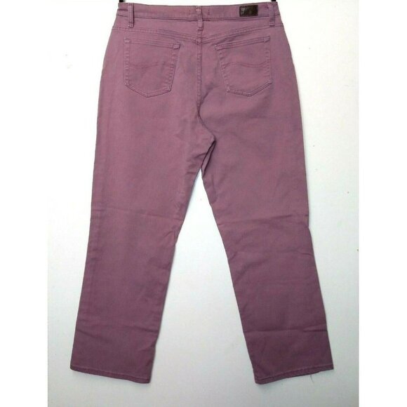 Lee Jeans Womens Lavender Sz 16 Relaxed Straight Leg at the Waist flaw paint - Picture 2 of 10